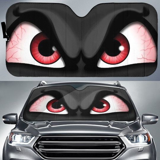 Discover Sunshades Reflector Anti UV Protector Dragon Evil Eyes Print Car Sunshade