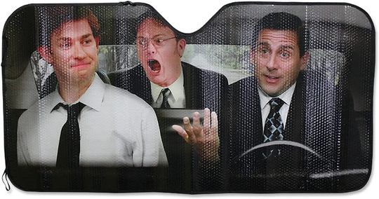 Discover Office Jim Michael and Dwight Sunshade Auto Parts UV Protection