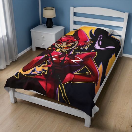 Alastor Hazbin Hotel Blanket, Hazbin Hotel Fan Gift