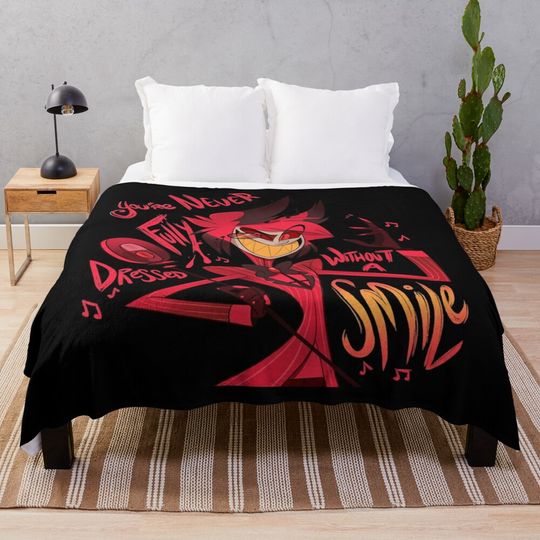 Alastor Hazbin Hotel Blanket, Hazbin Hotel Fan Gift