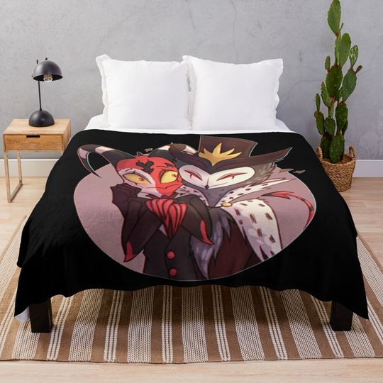 Blitzo And Stolas Hazbin Hotel Blanket, Hazbin Hotel Fan Gift