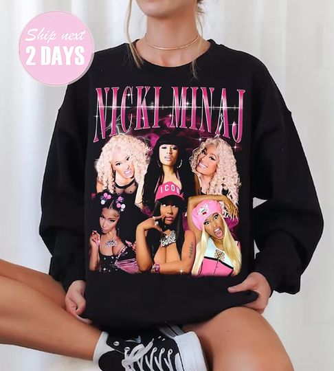 Retro Nicki Minaj Sweatshirt, Nicki Minaj Gift
