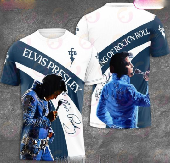 Elvis Presley King Of Rock’N Roll 3D T-Shirt Mech Gift For Fans