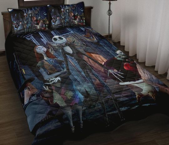 The Nightmare Before Christmas Jack And Sally Couple Lovers Disney Bedding Set