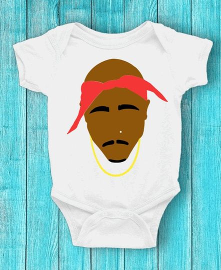 Discover Tupac 2Pac Hip Hop Mommy & Me with a Crown Onesie