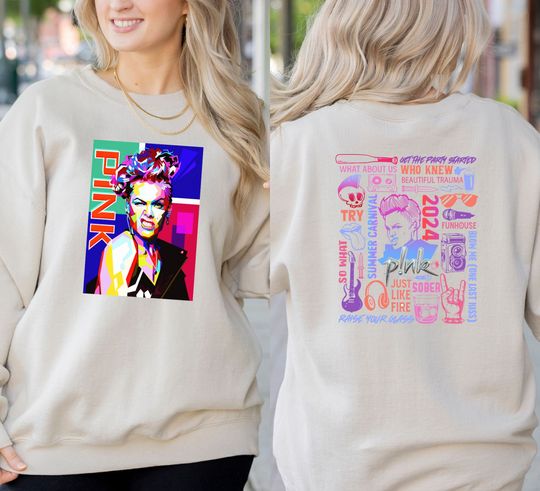 Discover P!nk Pink Singer Summer Carnival 2024 Tour Shirt, Pink Fan Lovers Sweatshirt