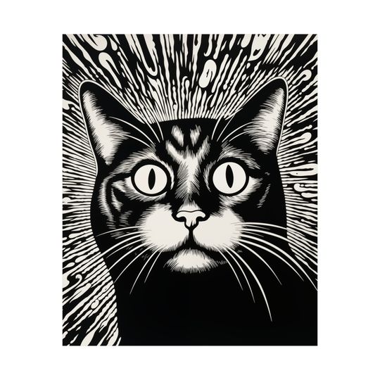 Discover Luminous Cat Vertical Posters