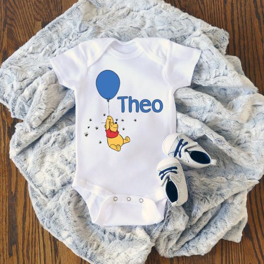Discover Winnie the Pooh Custom Onesie Baby Shower Gift