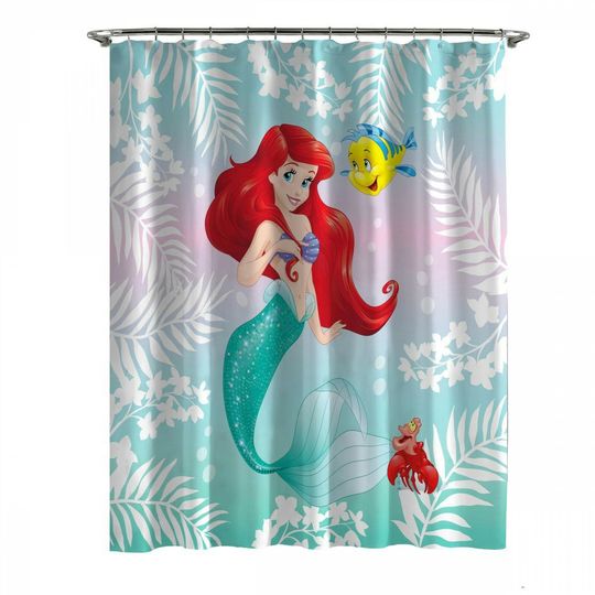 Discover The Little Mermaid Ariel Princess Disney Shower Curtain, Disney Bathroom Decor