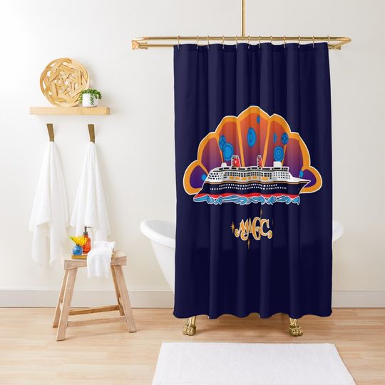 Discover The Magic Disney Cruise Shower Curtain, Disney Bathroom Decor
