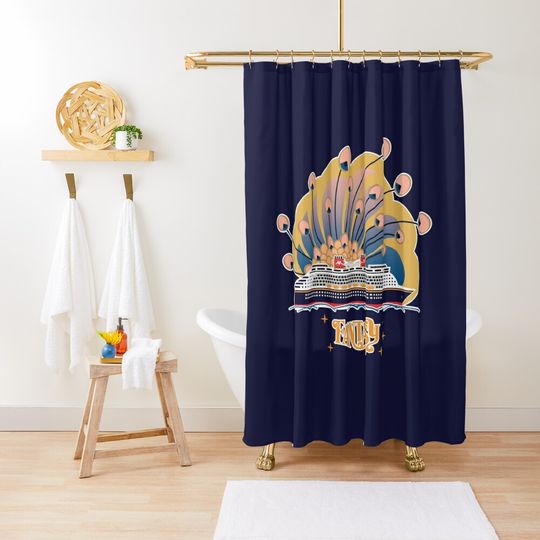 Discover The Fantasy Disney Cruise Shower Curtain, Disney Bathroom Decor