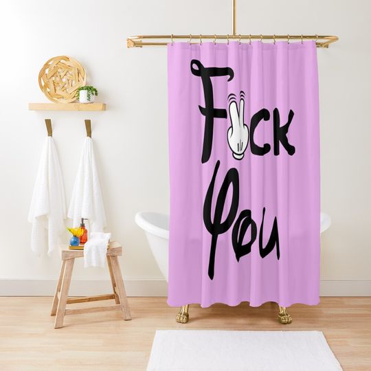 Discover Fk You Mickey Mouse Disney Shower Curtain, Disney Bathroom Decor