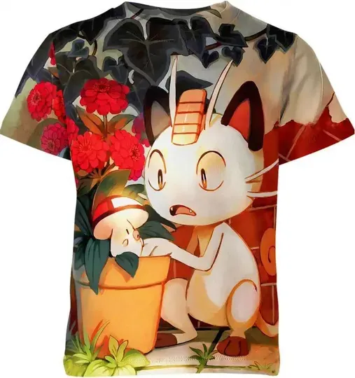 2024 Summer 3D Print PKM series Cartoon  T-Shirt