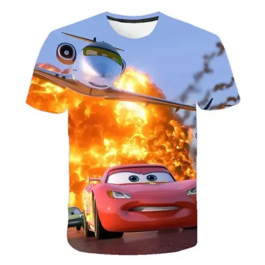 Discover Kawaii Disney Movie Cars T-shirts 3d Print Kids T Shirt