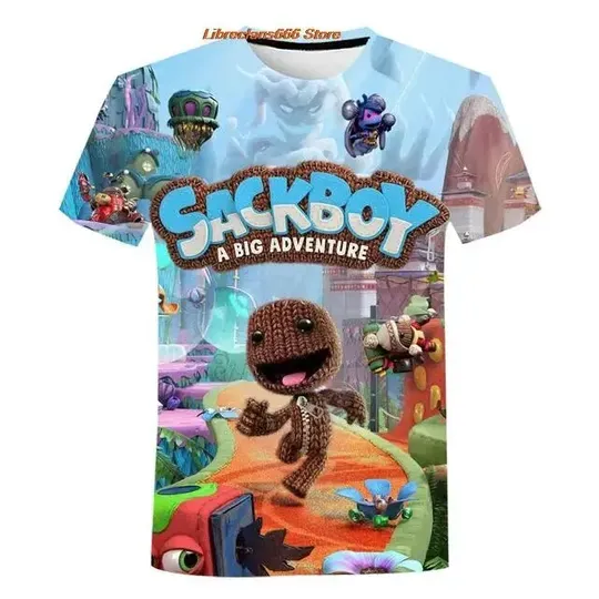 Funny Summer Sackboy Little Big Planet Anime Game 3D T Shirt