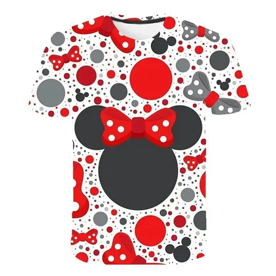 Summer Kids Boys Girls Minnie Mouse T Shirts Disney 3d Tees