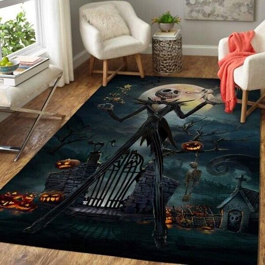 Halloween Area The Nightmare Before Christmas Jack Skellington Disney Rug