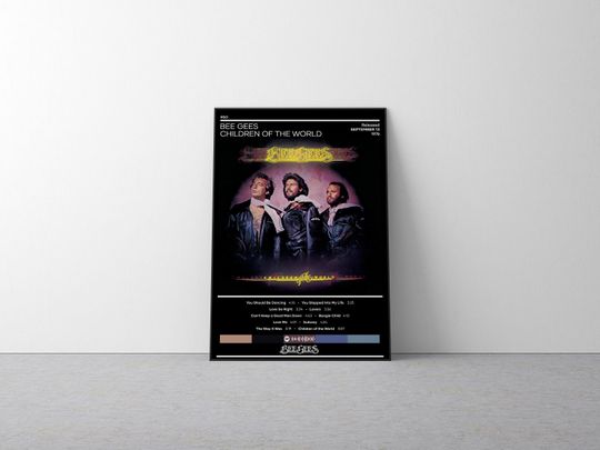Bee Gees Poster | Children of the World Poster | Pop Music Poster