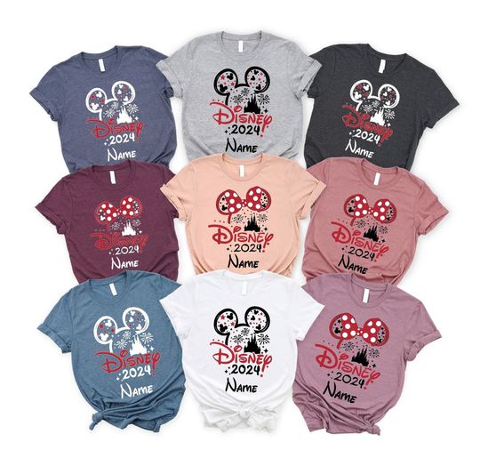 Discover Custom Name Disneyland Matching Family Shirts, Personalized Disney Vacation