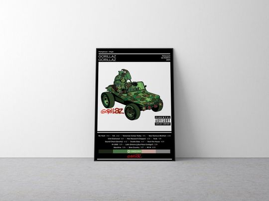 Gorillaz Poster | Gorillaz Poster | Rock Music Poster | Album Cover Poster