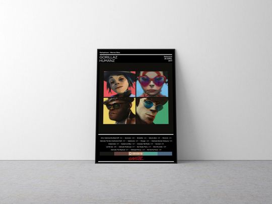 Gorillaz Poster | Humanz Poster | Rock Music Poster | Album Cover Poster