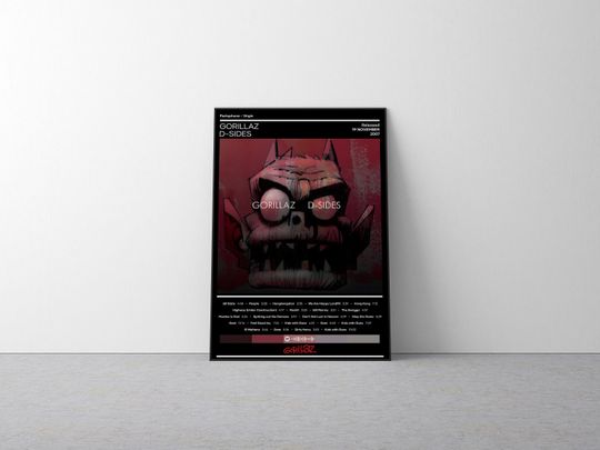 Discover Gorillaz Poster | D-Sides Poster | Rock Music Poster | Album Cover Poster