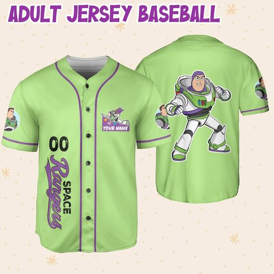 Personalized Toy Story Buzz Lightyear Disney Baseball Jersey, Disney Jersey