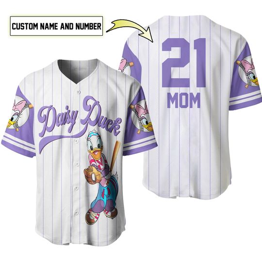 Discover Personalized Daisy Duck Disney Baseball Jersey, Disney Jersey