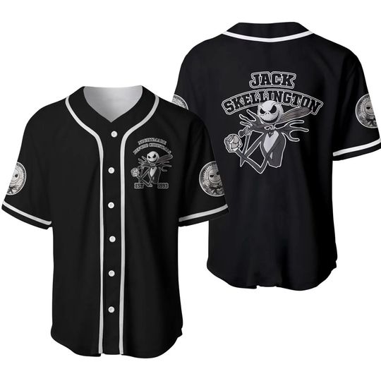 Discover The Nightmare Before Christmas Jack Skellington Disney Baseball Jersey, Disney Jersey
