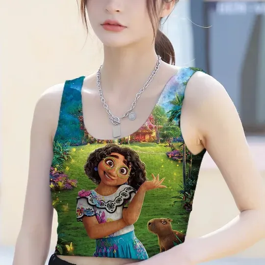 Discover Frozen Women Vest Crop Tank Top Beach Women