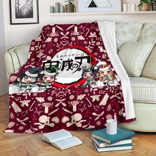Discover Demon SIayer Anime Sherpa Fleece Blanket