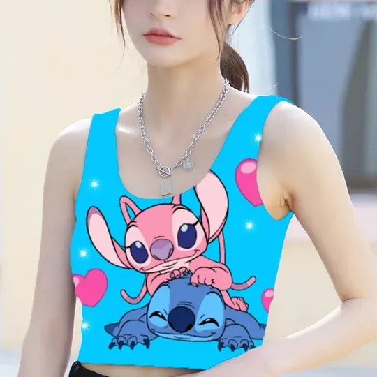 Disney  Sexy Stitch Crop Tank Top Women