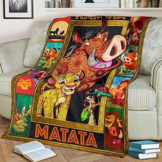 Hakuna Matata Lion King Sherpa Fleece Blanket