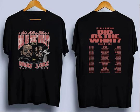 Discover 2024 Drake J Cole Tour T-Shirt, Drake J Cole It's All Blur Tour 2024 Shirt