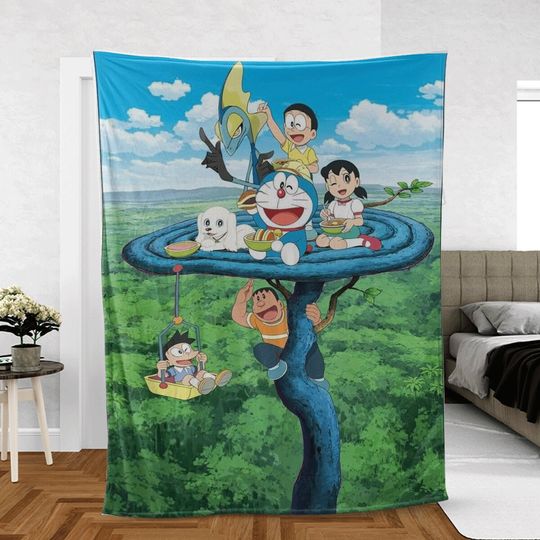 Funny Amazing Adventure Doraemon Nobita And Friends Mangas Lover Fleece Blanket