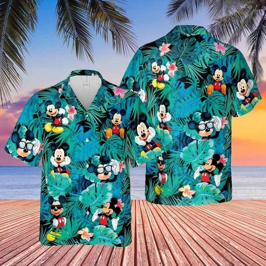 Disney Mickey Minnie Mouse Hawaiian Shirt