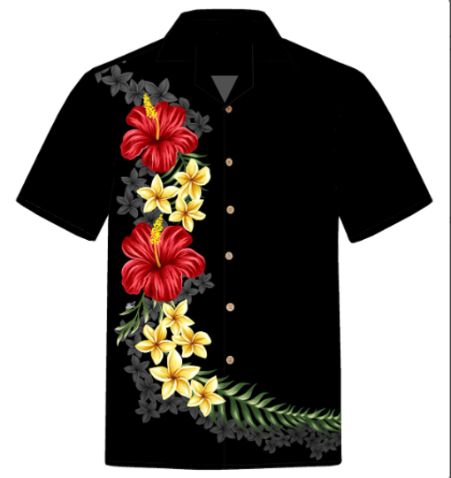 Discover Hawaiian Shirt Black Elegance Tshirt