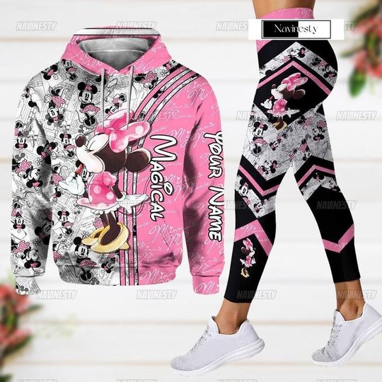 Minnie Mouse Hoodie, Disney Minnie Yoga Hoodie Legging Sets