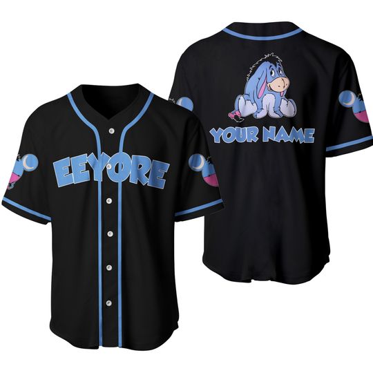 Personalized Disney Eeyore Baseball Jersey Shirt