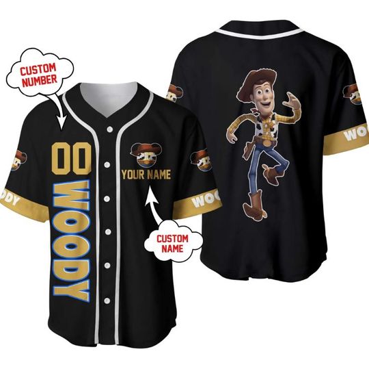 Discover Personalized Toy Story Woody Disney Baseball Jersey, Disney Jersey