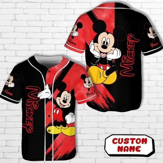 Discover Personalized Mickey Mouse Disney Baseball Jersey, Disney Jersey