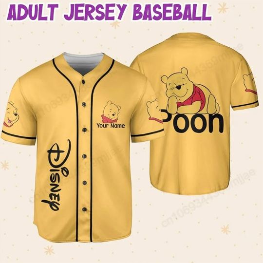 Discover Personalized Winnie The Pooh Disney Baseball Jersey, Disney Jersey
