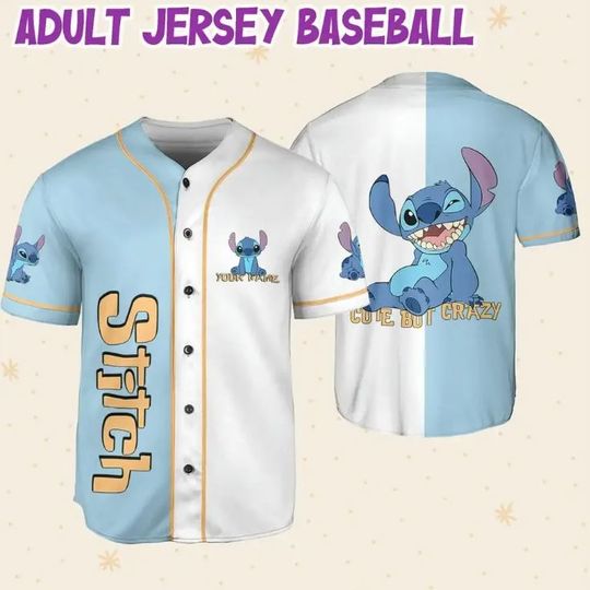 Discover Personalized Stitch Disney Baseball Jersey, Disney Jersey
