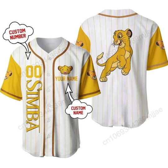 Discover Personalized Simba The Lion King Disney Baseball Jersey, Disney Jersey