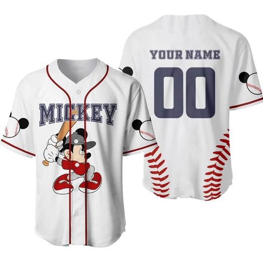 Discover Personalized Mickey Mouse Disney Baseball Jersey, Disney Jersey