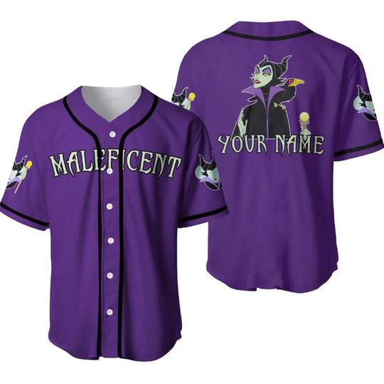 Discover Personalized Maleficent Villains Disney Baseball Jersey, Disney Jersey