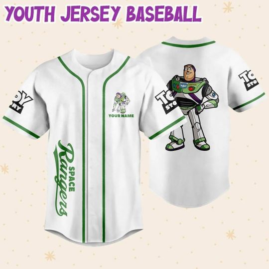 Discover Personalized Toy Story Buzz Lightyear Disney Baseball Jersey, Disney Jersey