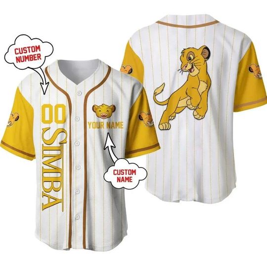 Discover Personalized Simba The Lion King Disney Baseball Jersey, Disney Jersey
