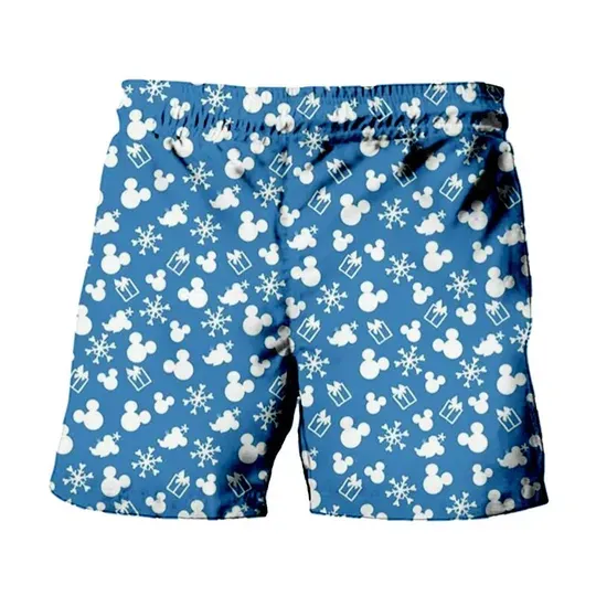 Discover Disney Mickey Minnie Beach Shorts Anime Print Summer Shorts