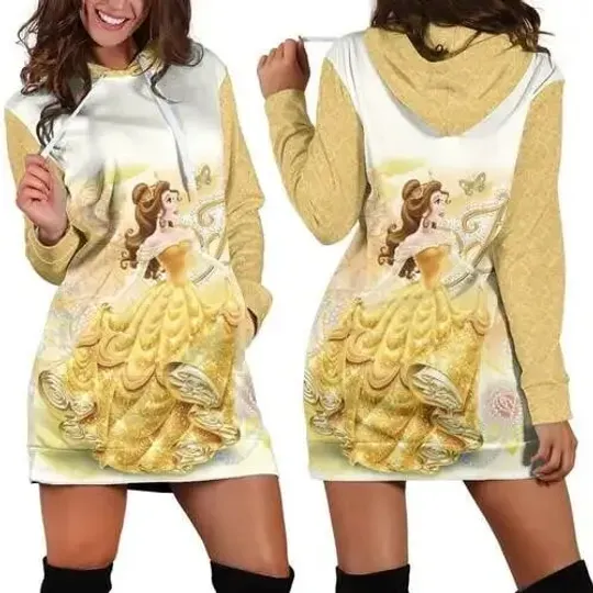 Discover Beauty and the Beast 3D Hoodie Dress Disney Dress Hoodie